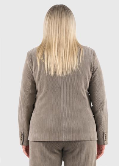 Lou Plus Size beige blazer - back