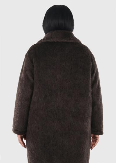 Madelin brown faux&nbsp;fur&nbsp;coat - back