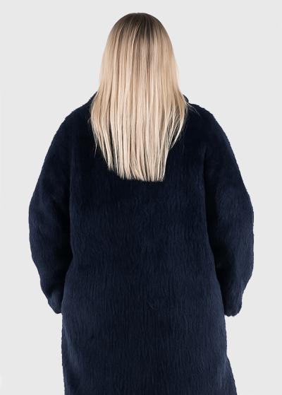 Madelin dark blue faux&nbsp;fur&nbsp;coat - back