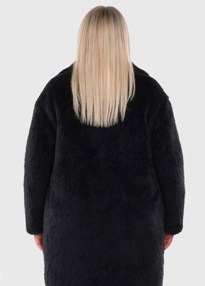 Madelin black faux&nbsp;fur&nbsp;coat - back