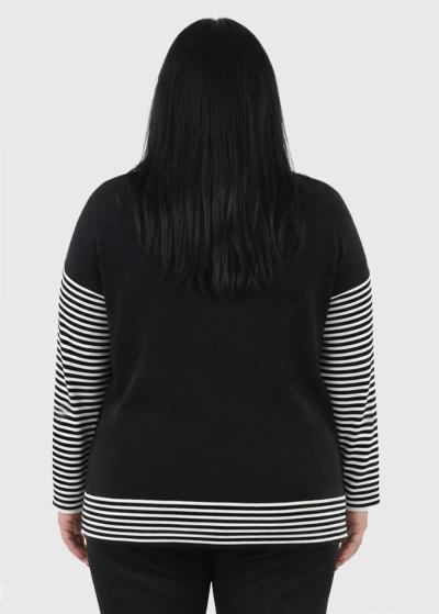 Maddy black women's sweater - back