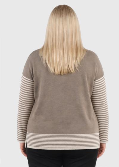 Maddy brown women's sweater - back