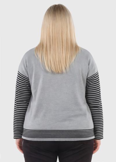 Maddy grey women's sweater - back