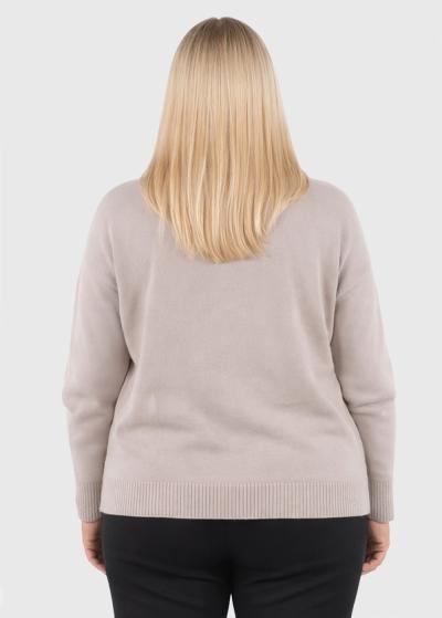 Joa beige high neck sweater - back