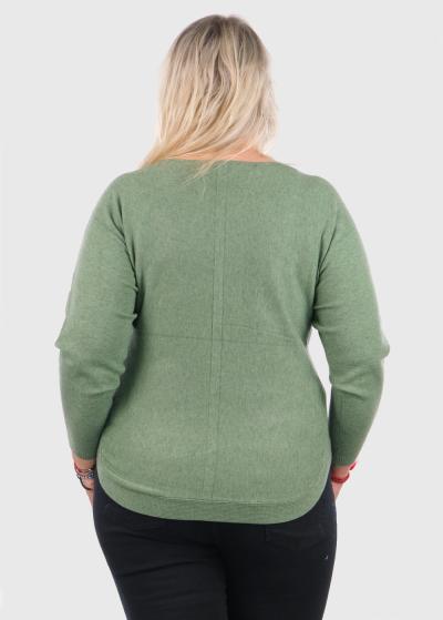 Keren green sweater with pockets - back