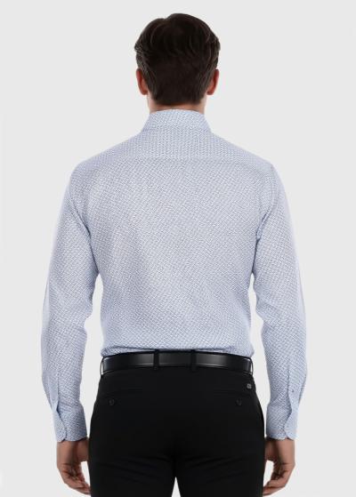 Loic light blue long sleeve shirt  - back