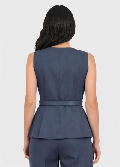 Shell women's vest with belt - back