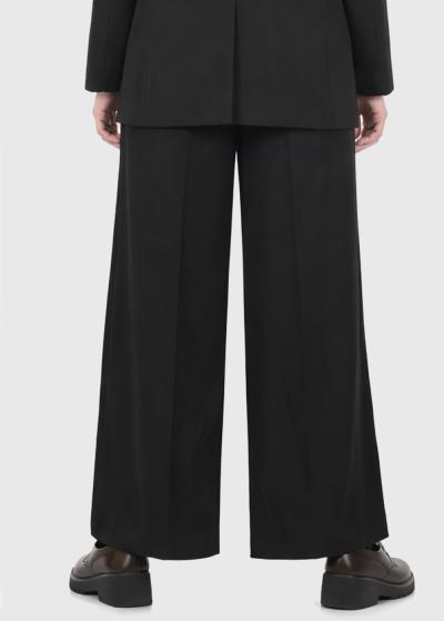Morgan black wide leg pants - back