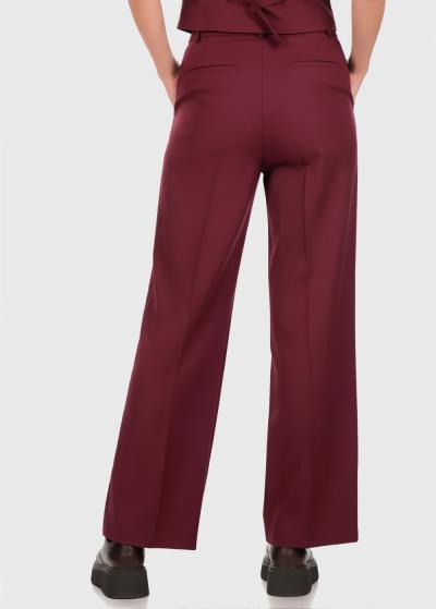 Quinn dark red pants with pockets - back