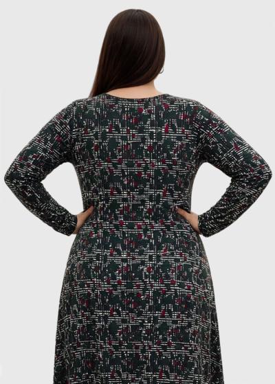 Natalie Plus Size dress with print - back