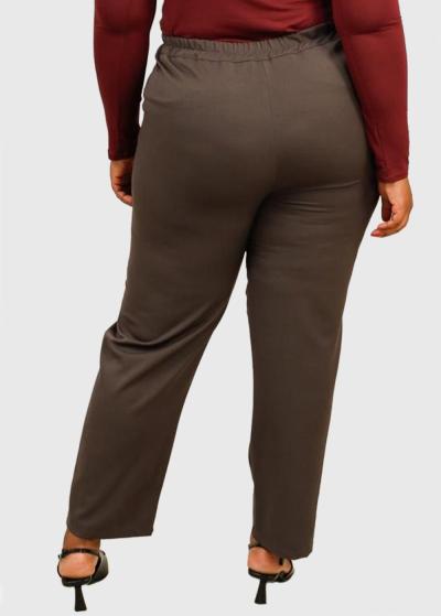 Naomi Plus Size brown women's pants - back