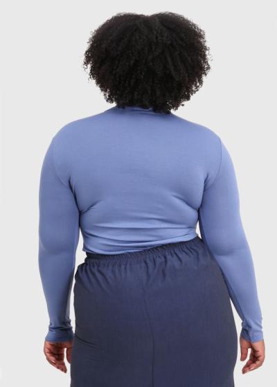 Nicole Plus Size blue turtleneck - back