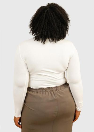 Nicole Plus Size white turtleneck - back