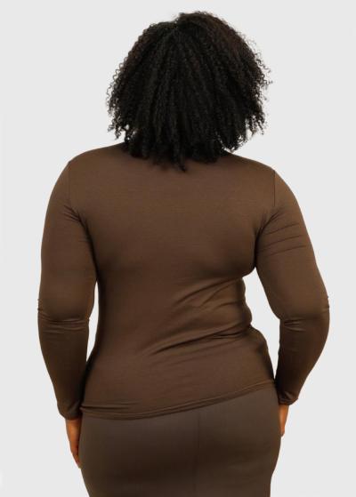 Nicole Plus Size brown turtleneck - back