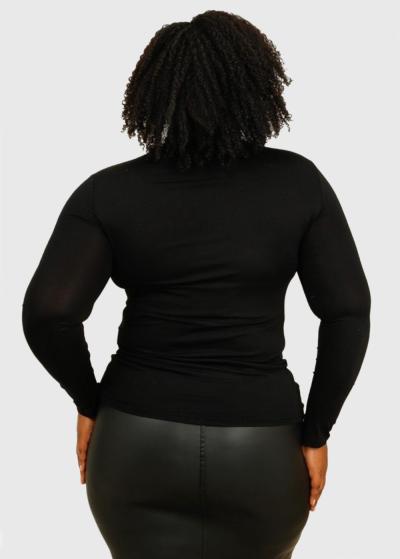 Nicole Plus Size black turtleneck - back