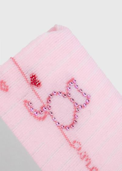 Belita pink tights with print - back