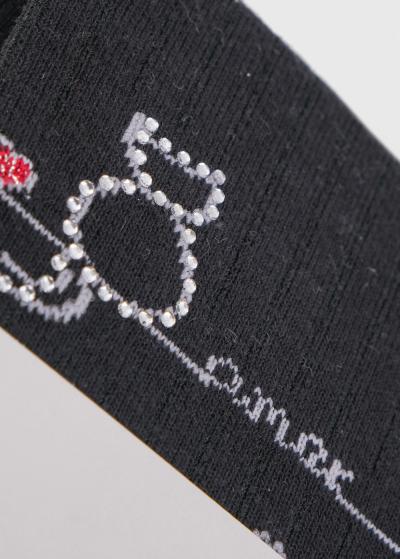 Belita black tights with print - back