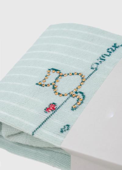 Belita light green tights with print - back