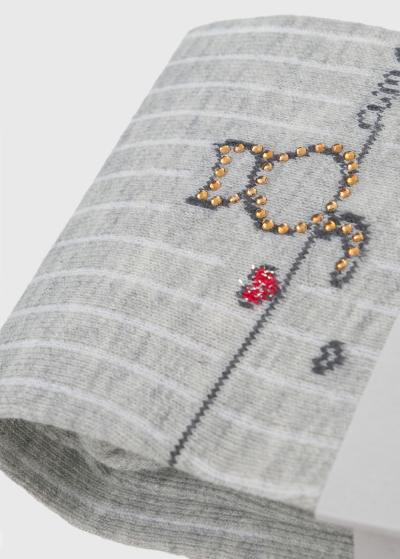 Belita light grey tights with print - back