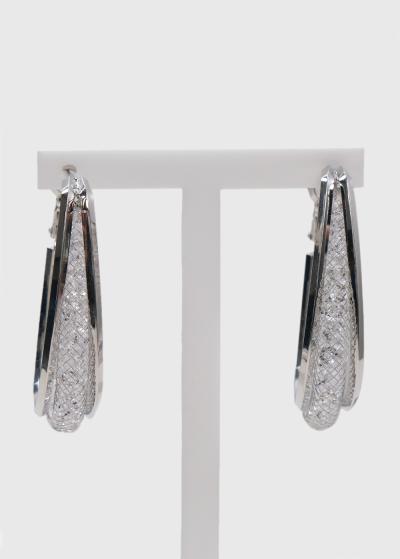 Olivia silver-colored earrings - back