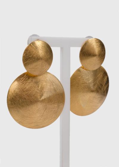 Ophelia gold-colored earrings - back