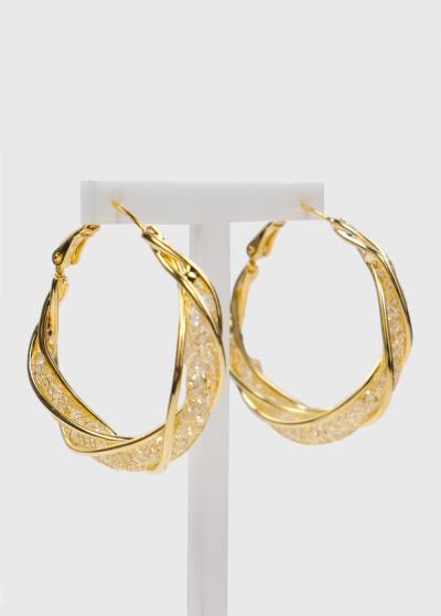 Nikky gold-colored earrings - back