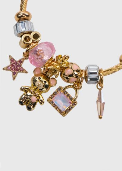 Melissa gold-colored bracelet with charms - back