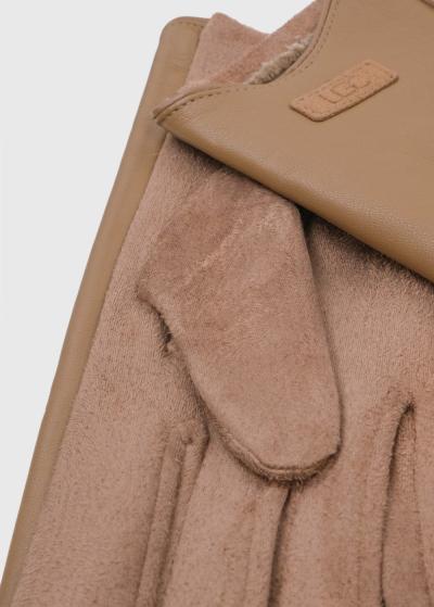 Pat beige women's gloves - back
