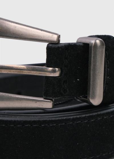 Penny black leather belt - back