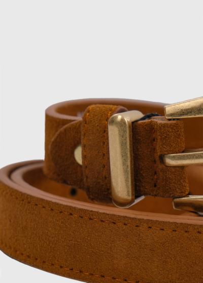 Penny dark beige leather belt - back
