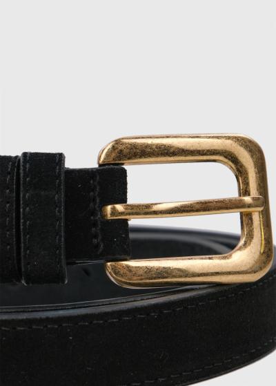 Penny black leather belt - back