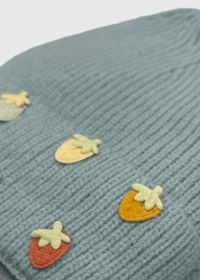 Hadley light blue infinity scarf and hat - back