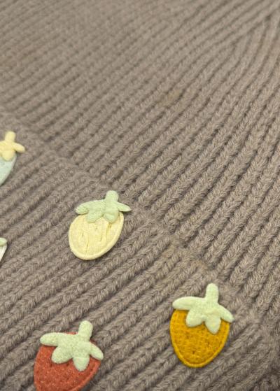 Hadley dark beige infinity scarf and hat - back