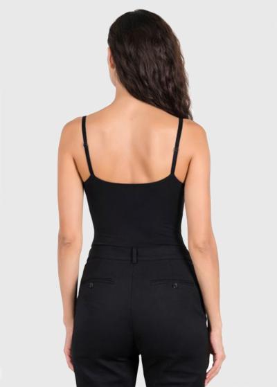Alexandra black cami strap bodysuit - back