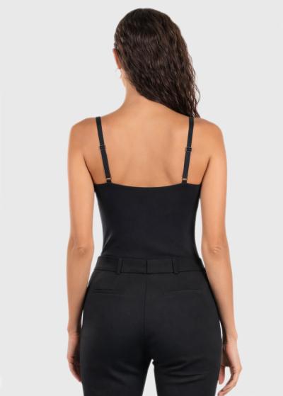 Grace black cami strap top - back