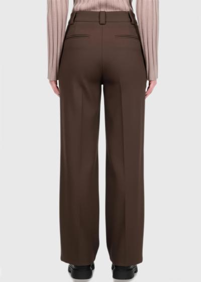 Quinn brown pants with pockets - back