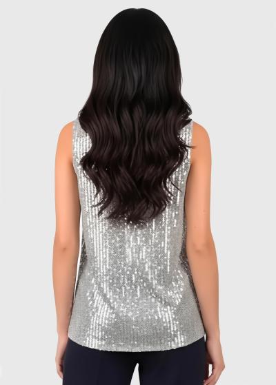 Jocelyn top with sequins - back