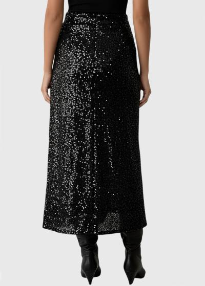Josy long sparkle skirt - back