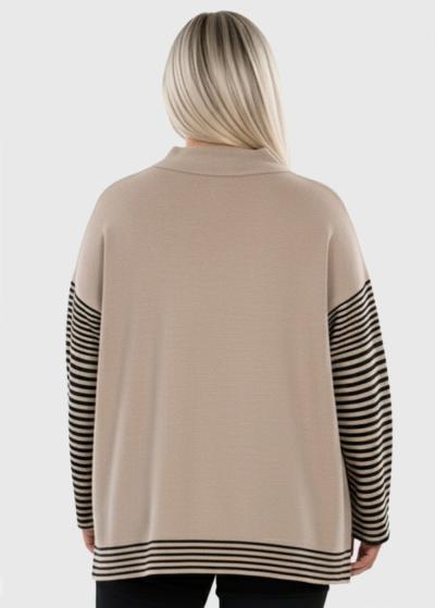Maddy beige women's sweater - back