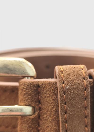 Penelope light brown leather belt - back