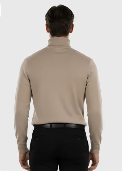 Marten beige high neck turtleneck - back