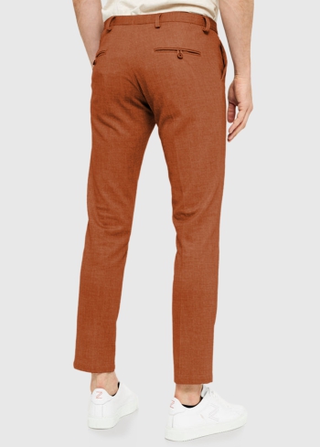 Cirillo Slim Fit oranžas vīriešu bikses - back