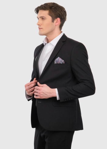 Artemio Slim Fit black suit - back