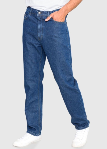 Giorgio Slim Fit Plus Size blue men's jeans - back