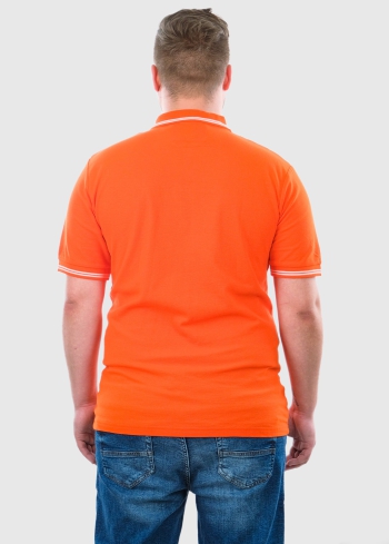 Fausto Lielo Izmēru oranžs vīriešu polo t-krekls - back