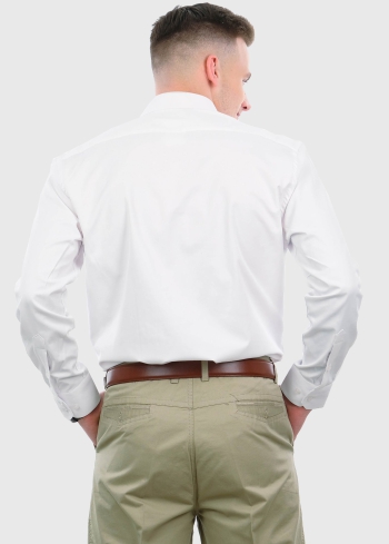 Regular Fit white mens shirt - back
