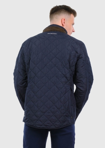 Anastasio dark blue men's quilted jacket - back