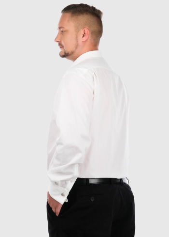 Slim Fit Plus Size white shirt - back