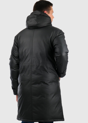 Fredo черная теплая мужская куртка - back