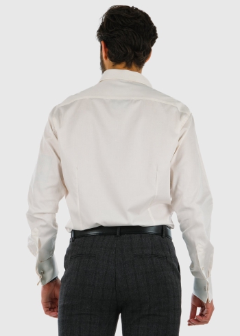 Slim Fit white men's one color shirt - back